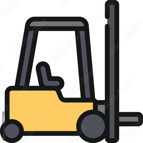 Warehouse Forklift Vehicle Icon