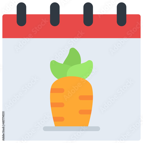 Vegetarian Day Calendar Icon