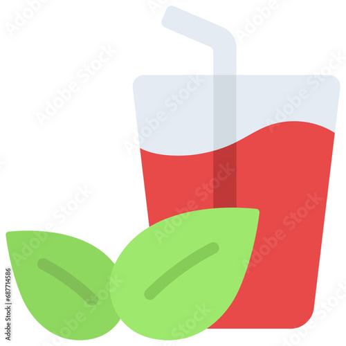Vegetarian Drink Glass Icon