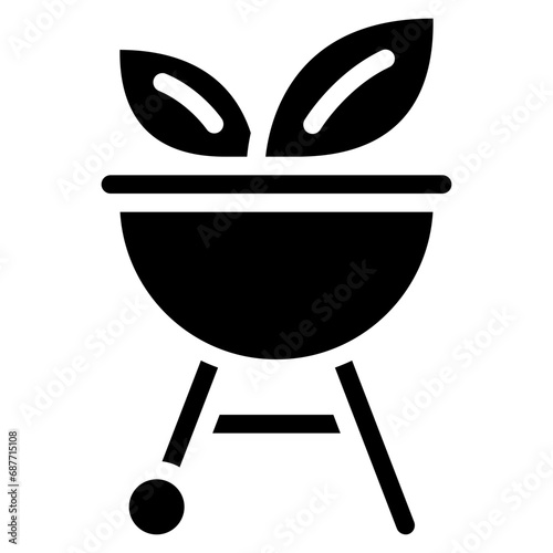 Vegetarian Barbeque Grill Icon