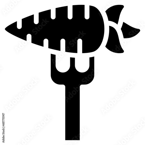 Fork In Carrot Icon