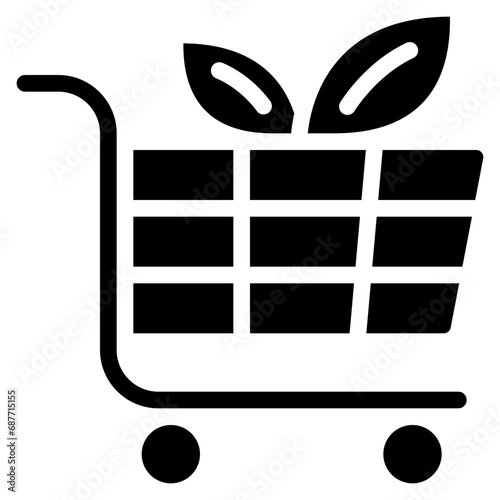Leaves In Trolley Icon
