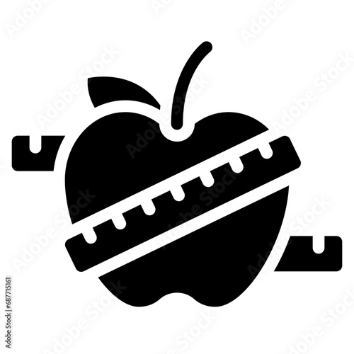 Dieting Apple Measurement Icon