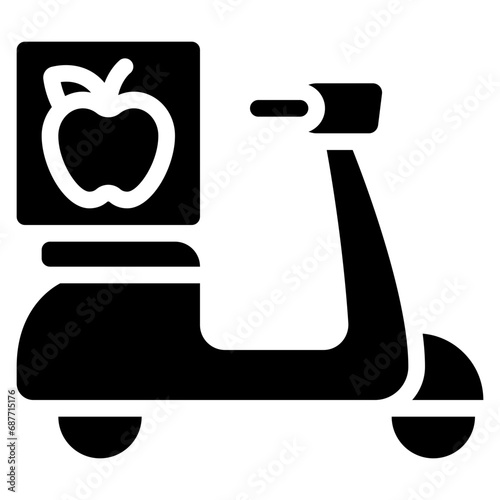 Vegetarian Food Delivery Icon