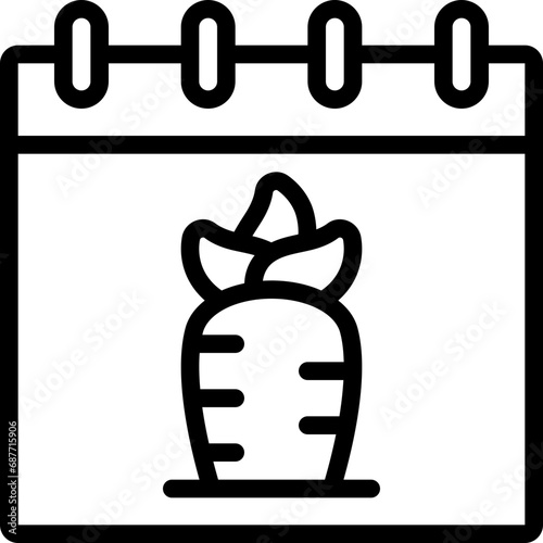 Vegetarian Day Calendar Icon