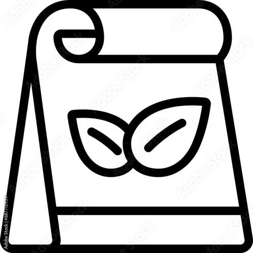 Vegetarian Take Out Bag Icon
