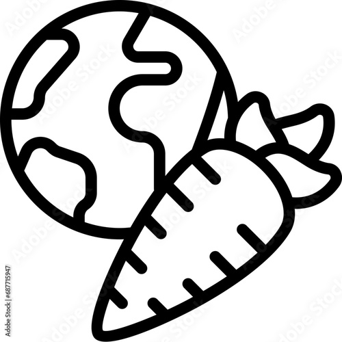 Carrot On World Icon
