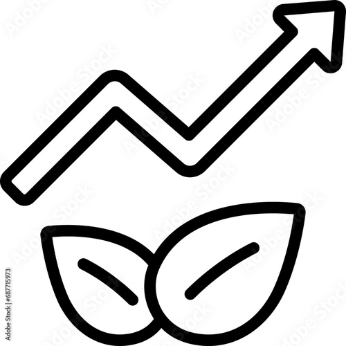 Vegetarian Stock Increase Icon