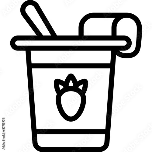 Strawberry Flavour Yoghurt Icon