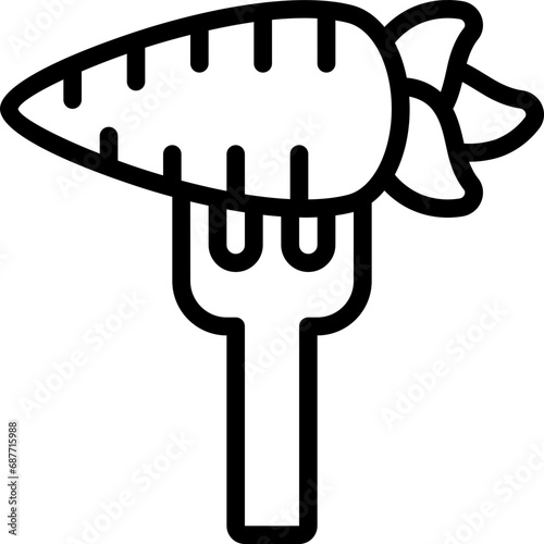 Fork In Carrot Icon