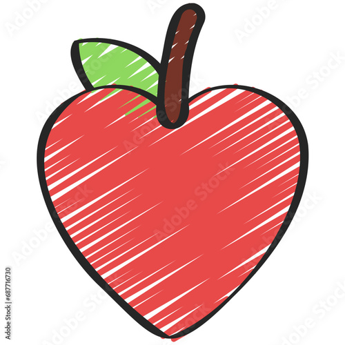 Heart Shaped Apple Icon
