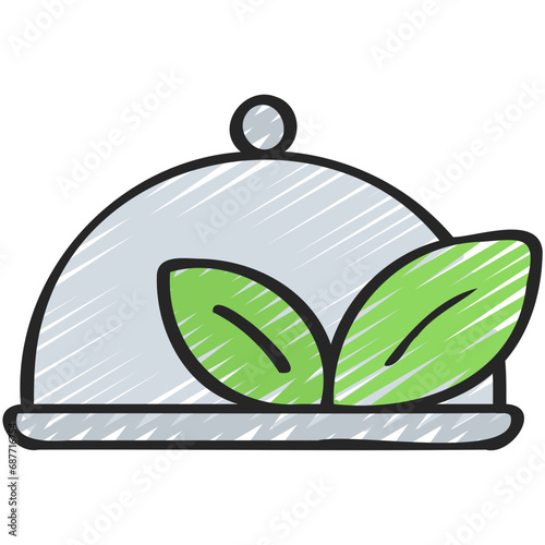 Vegetarian Room Service Icon