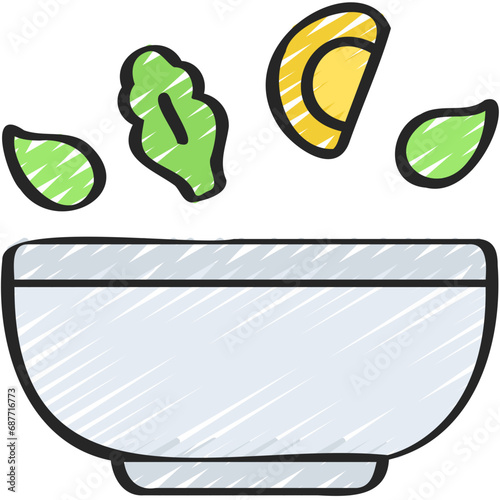 Salad Bowl Mixing Icon