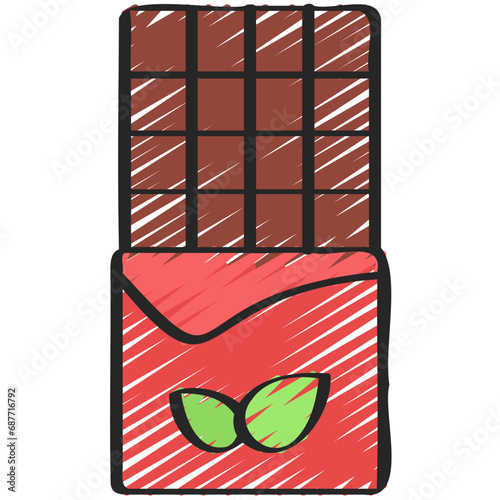 Vegetarian Chocolate Bar Icon