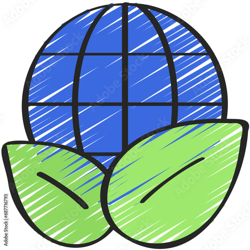 World Green Leaves Icon