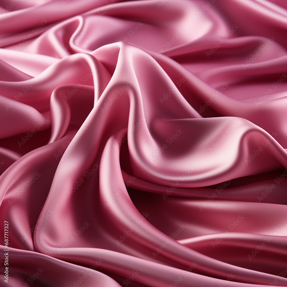 Fototapeta premium A detailed close-up of silk satin fabric, showcasing its smooth and glossy surface.