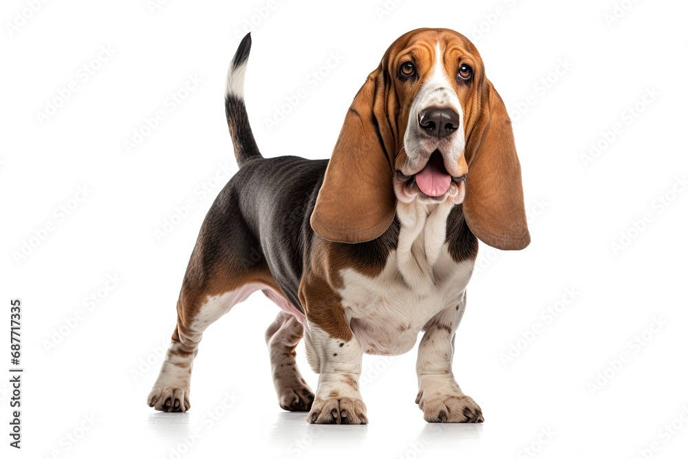 Realistic basset hound clipart