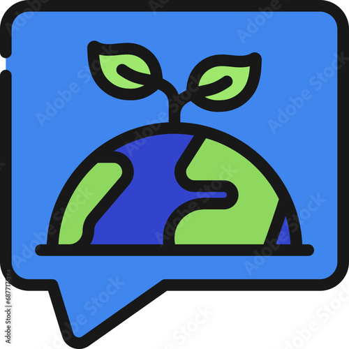 Vegetarian Day Message Icon