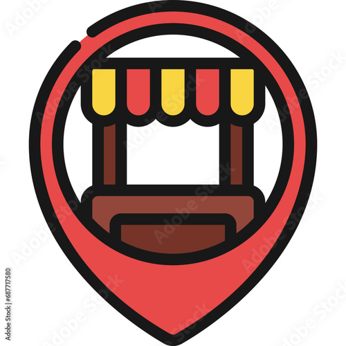 Farmers Market Location Pin Icon