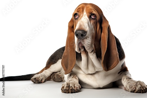 Realistic basset hound clipart