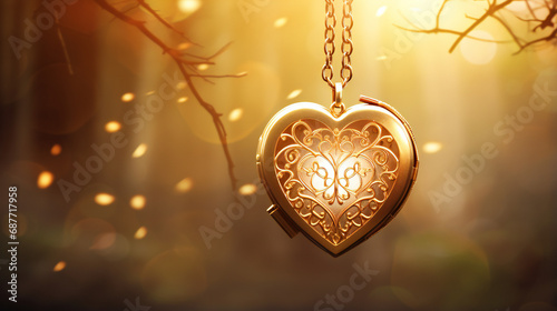 golden heart on a red backgroundRadiant Romance, Golden Heart, Passionate Red Background, Golden Embrace, Shining Heart, Vibrant Red Setting, Heartfelt Elegance, Gilded Heart, Rich Red Canvas, Red Vel