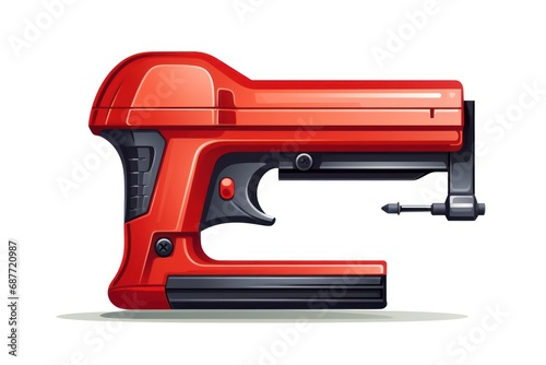 Staple gun icon on white background 
