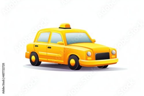 Taxi icon on white background 