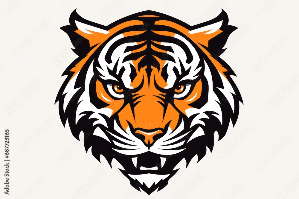 Tiger icon on white background