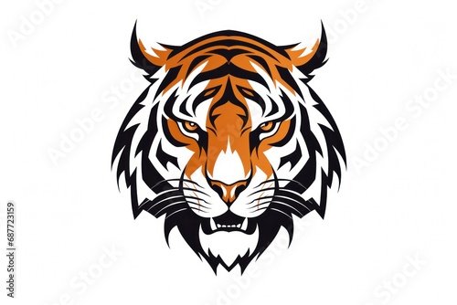 Tiger icon on white background