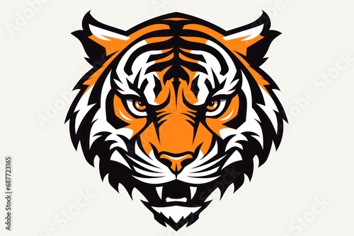 Tiger icon on white background