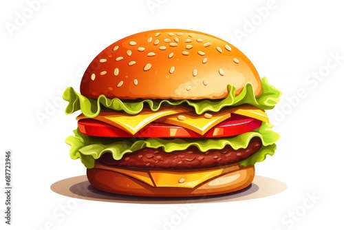 Turkey Burger icon on white background 