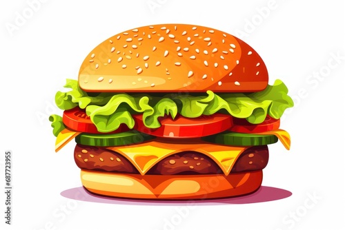 Turkey Burger icon on white background