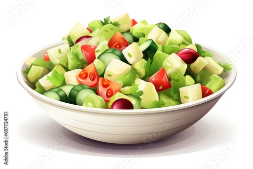 Waldorf Salad icon on white background 