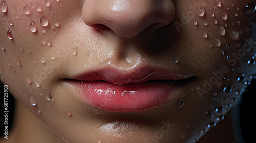 Fascinating Details of Sweat Droplets on Skin Captured with Precision and Intensity