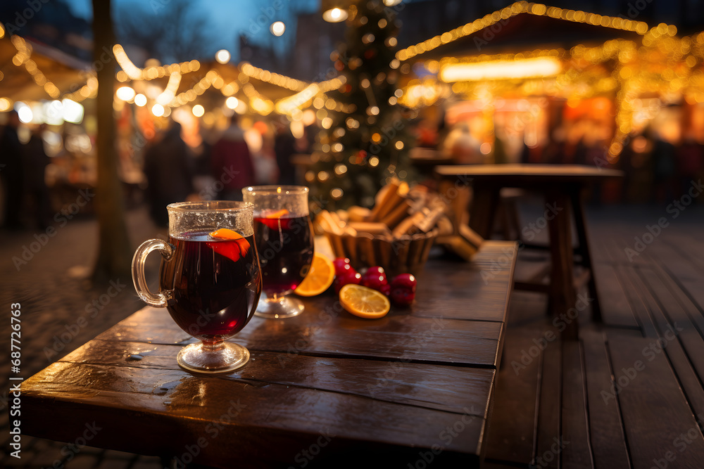 Christmas background with mulled wine on a wooden table. background for text or product. Christmas background with mulled wine on a wooden table. background for text or product.