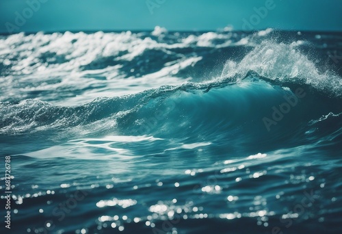 Abstract water ocean wave blue aqua teal texture Blue and white water wave web banner Graphic Resource