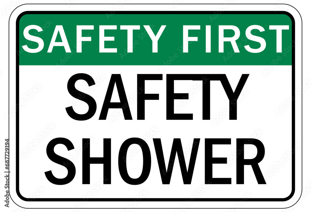Fototapeta premium Emergency safety shower sign