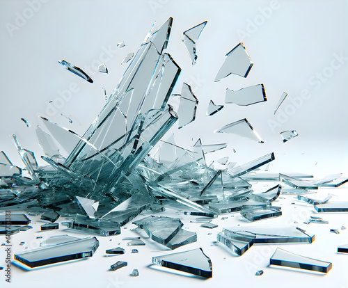 Verre brisé, éclats de verre