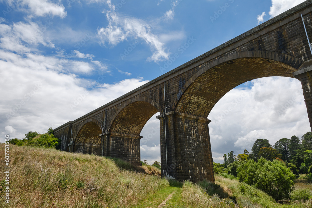 The Malmsbury Viaduct is a large brick and stone masonry arch bridge over the Coliban River at Malmsbury on the Bendigo Railway in Victoria Australia.