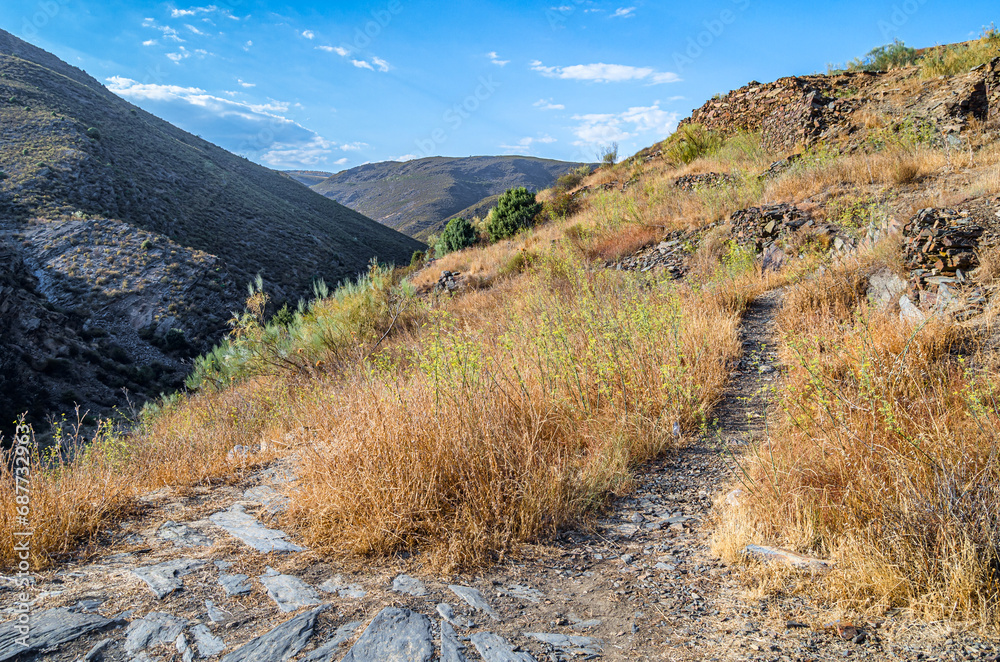 Arid landscape near the village of Patones de Arriba, Spain