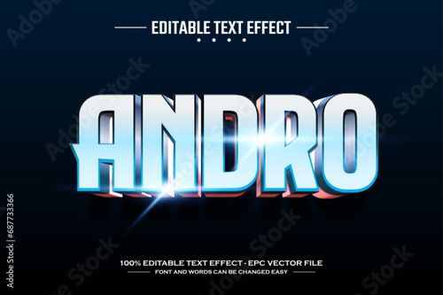 Andro 3D editable text effect template