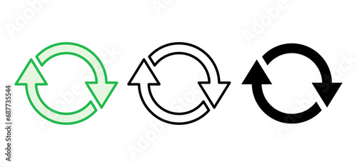 Refresh icon set. Reload icon vector. Update icon. photo