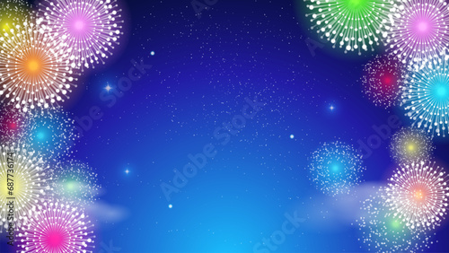 打ち上げ花火のベクター背景素材