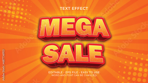Mega Sale editable text effect ready to use