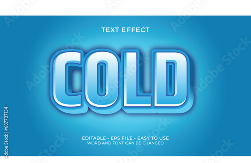 COLD 3D text effect