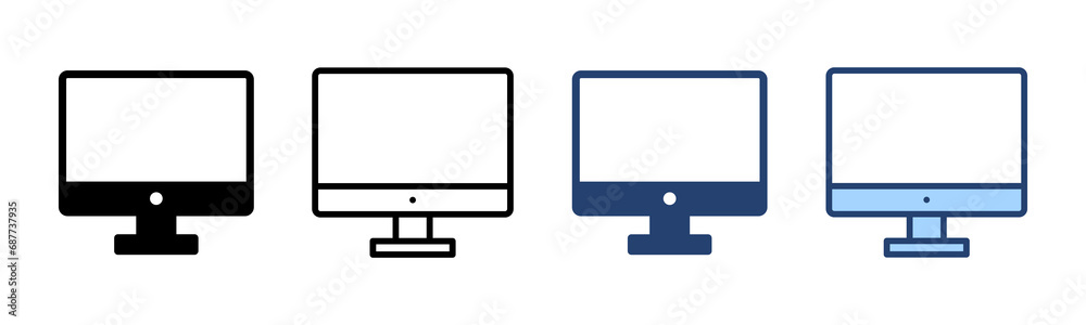 Computer icon vector. computer monitor sign and symbol Computer icon vector. computer monitor sign and symbol