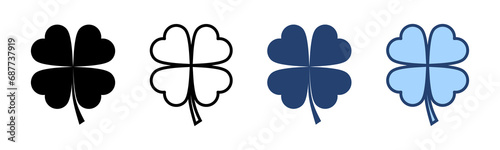 Clover icon vector. clover sign and symbol. four leaf clover icon.