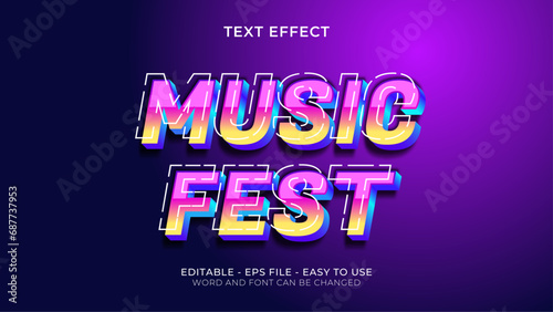 MUSIC FEST modern text effect