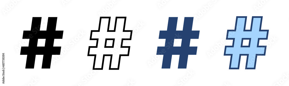 Obraz premium Hashtag icon vector. hashtag sign and symbol