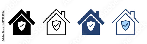 home insurance icon vector. home protection sign and symbol